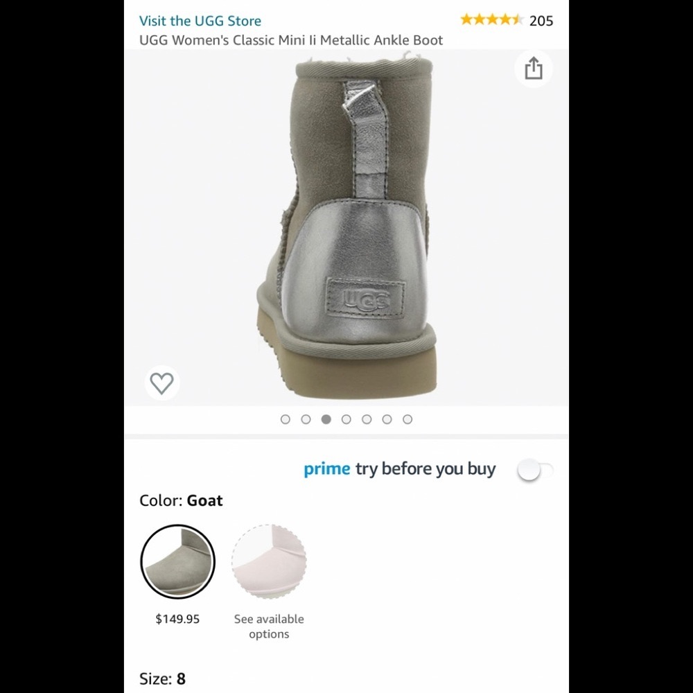 Ugg Classic Mini Ii in Goat size 8